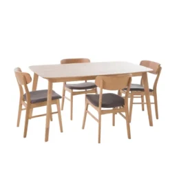 5pc Lucious 60" Dining Set - Christopher Knight Home -Living Furniture GUEST 5a64a676 9a2f 4506 bdb4 8bcb7d7af4a1
