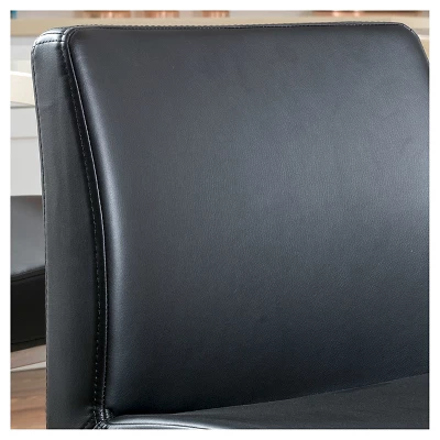 30" Vasos Bonded Leather Barstool Set 2ct - Christopher Knight Home 2 30" Vasos Bonded Leather Barstool Set 2ct - Christopher Knight Home - Image 2