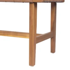 Christopher Knight Home Vladimir Contemporary Acacia Wood Bedroom Bench With Woven Faux Leather -Living Furniture GUEST 5b188a2f fa38 419e bca4 bf31fb7c294f