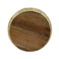 Christopher Knight Home Mandi Modern Aluminium And Mango Wood Handcrafted Round Coffee Table -Living Furniture GUEST 5b9d59ca 3508 4b9e 8369 a01464f35382