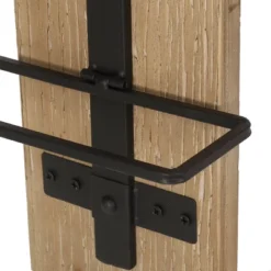 Toston Modern Industrial 8 Bottle Wall Mounted Wine Rack Natural/Black - Christopher Knight Home -Living Furniture GUEST 5bad2fd5 4c29 4dfb b1ec df8db0deb83b