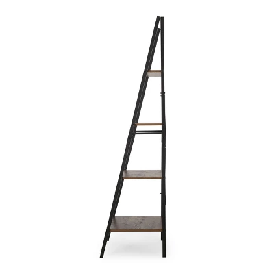 71.5" Newnan Modern Industrial 4 Shelf Etagere Ladder Bookcase - Christopher Knight Home 6 71.5" Newnan Modern Industrial 4 Shelf Etagere Ladder Bookcase - Christopher Knight Home - Image 6