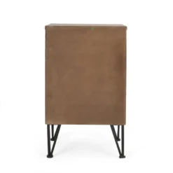 Pilster Contemporary End Table With Storage Walnut/Natural/Black - Christopher Knight Home -Living Furniture GUEST 5d5db542 3b81 40d3 9629 b118326a5e4d