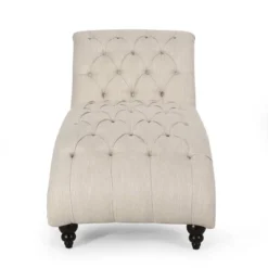 Varnell Contemporary Fabric Button Tufted Chaise Lounge Beige/Dark Brown - Christopher Knight Home 10 Varnell Contemporary Fabric Button Tufted Chaise Lounge Beige/Dark Brown - Christopher Knight Home -Living Furniture GUEST 5ee20c91 6456 46ef a999 16a8b6584704