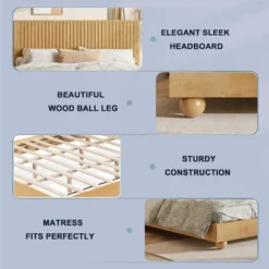 Christopher Knight Home Elion Farmhouse Wooden Bed With Reeded Headboard 10 Christopher Knight Home Elion Farmhouse Wooden Bed With Reeded Headboard -Living Furniture GUEST 5f4a2869 8c35 414d 993e 11dc74002ca4