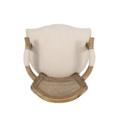 2pk Mina French Country Wood And Cane Upholstered Dining Chairs - Christopher Knight Home -Living Furniture GUEST 5fc15369 47a6 4bf8 99c8 bb9bafb64f0c