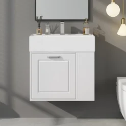 Christopher Knight Home Emilee Modern 21.8" Wall-Mounted Floating Bathroom Vanity With Ceramic Sink 15 Christopher Knight Home Emilee Modern 21.8" Wall-Mounted Floating Bathroom Vanity With Ceramic Sink -Living Furniture GUEST 5fd915b3 fe13 4d1a 95a9 e38f0ad13357
