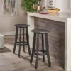 Set Of 2 Ruthie Acacia Barstools Dark Gray - Christopher Knight Home
