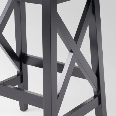 Set Of 2 Heffley Contemporary Farmhouse Wooden Counter Height Barstools Walnut/Black - Christopher Knight Home 4 Set Of 2 Heffley Contemporary Farmhouse Wooden Counter Height Barstools Walnut/Black - Christopher Knight Home - Image 4