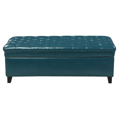Juliana Tufted Faux Leather Storage Ottoman - Christopher Knight Home 6 Juliana Tufted Faux Leather Storage Ottoman - Christopher Knight Home - Image 6