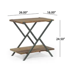 Oxbow Modern Industrial Handcrafted Wood Side Table Light Walnut/Gray - Christopher Knight Home 13 Oxbow Modern Industrial Handcrafted Wood Side Table Light Walnut/Gray - Christopher Knight Home -Living Furniture GUEST 6441e715 7baa 41d5 b805 4a7e0d73adbf