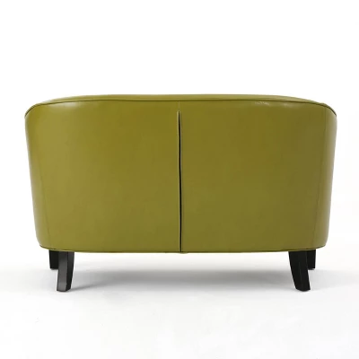 Justine Faux Leather Loveseat - Christopher Knight Home 5 Justine Faux Leather Loveseat - Christopher Knight Home - Image 5