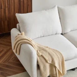 Christopher Knight Home Acker 3 Pieces Modern Upholstered Sectional Sofa Set, White -Living Furniture GUEST 66d82346 fe59 49f5 a037 7921e916b39a