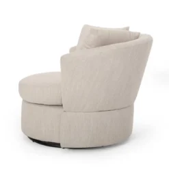 Smyrna Contemporary Upholstered Swivel Club Chair - Christopher Knight Home -Living Furniture GUEST 66e85605 8ea3 49f2 b9d1 08ca3f055a1d