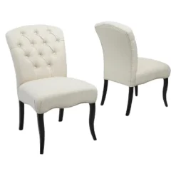 Hallie Fabric Dining Chair Set 2ct - Christopher Knight Home -Living Furniture GUEST 68566b26 1592 430b bca5 f33567c6cdba
