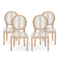 Set Of 4 Phinnaeus French Country Fabric Dining Chairs - Christopher Knight Home 29 Set Of 4 Phinnaeus French Country Fabric Dining Chairs - Christopher Knight Home -Living Furniture GUEST 695e2077 3922 49f1 81d5 11623b176859