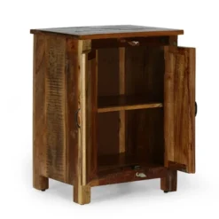 Greenler Boho Handcrafted 2 Door Wood Sideboard Natural/Multi Colored - Christopher Knight Home -Living Furniture GUEST 6ab55d2e 49d6 4f09 9b58 d069e86f2705