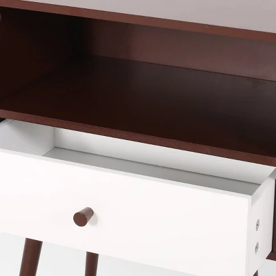 Burnett Mid Century Modern Side Table Brown - Christopher Knight Home 4 Burnett Mid Century Modern Side Table Brown - Christopher Knight Home - Image 4