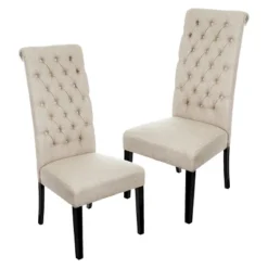Set Of 2 Leorah Tall Back Tufted Dining Chair - Christopher Knight Home -Living Furniture GUEST 6becc50f 924f 4a06 929b 22b34e870eb5