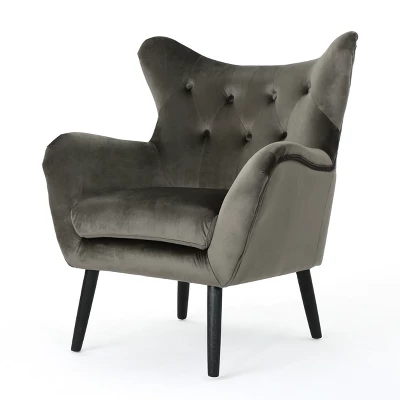 Alyssa New Velvet Armchair - Christopher Knight Home 11 Alyssa New Velvet Armchair - Christopher Knight Home - Image 11