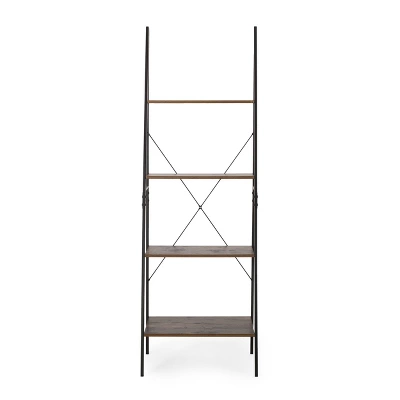 71.5" Newnan Modern Industrial 4 Shelf Etagere Ladder Bookcase - Christopher Knight Home 8 71.5" Newnan Modern Industrial 4 Shelf Etagere Ladder Bookcase - Christopher Knight Home - Image 8
