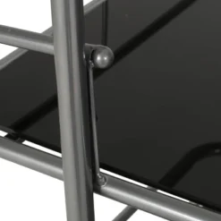 Bridger Modern 3 Tier Bar Cart With Glass Shelving Silver/Black - Christopher Knight Home 12 Bridger Modern 3 Tier Bar Cart With Glass Shelving Silver/Black - Christopher Knight Home -Living Furniture GUEST 6d59d5b8 1245 4ee9 bcf9 3410a70cac44