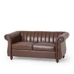 Glenmont Contemporary Channel Stitch Loveseat With Nailhead Trim - Christopher Knight Home 17 Glenmont Contemporary Channel Stitch Loveseat With Nailhead Trim - Christopher Knight Home -Living Furniture GUEST 6e31a0a8 841b 421b 82e3 4baf204411e0