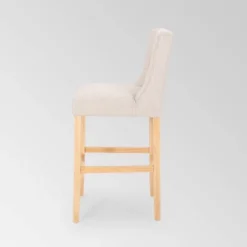 Set Of 2 Lansglen Button Tufted Wingback Barstools - Christopher Knight Home -Living Furniture GUEST 6e8f3d0b 4cba 4036 81a1 456b2eb9209c