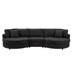 Christopher Knight Home Baldum Modern 3-Seater 129" Chenille Upholstered Sofa With Curved Design And Thick Cushions -Living Furniture GUEST 6eb82b88 a34d 4835 8734 9d27e8dffcdf
