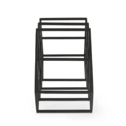 Mcclellan Modern Industrial 7 Bottle Tabletop Wine Rack Black - Christopher Knight Home -Living Furniture GUEST 6edf5f60 179c 4d1d 984f be3b19049415