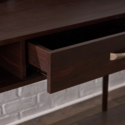 Brenda Mid Century Home Office Desk Modern Walnut - Christopher Knight Home 2 Brenda Mid Century Home Office Desk Modern Walnut - Christopher Knight Home - Image 2