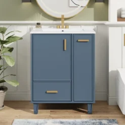 Christopher Knight Home Able 24" Bathroom Vanity With Ceramic Sink, 2-Tier Pull-Out Basket And Deep Drawer -Living Furniture GUEST 6f194c44 4034 491a a2f7 ab343d8e3deb