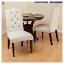 Set Of 2 Berlin Tufted Fabric Dining Chair Natural - Christopher Knight Home -Living Furniture GUEST 6f1fa228 7f45 4528 94b3 435634eb0722