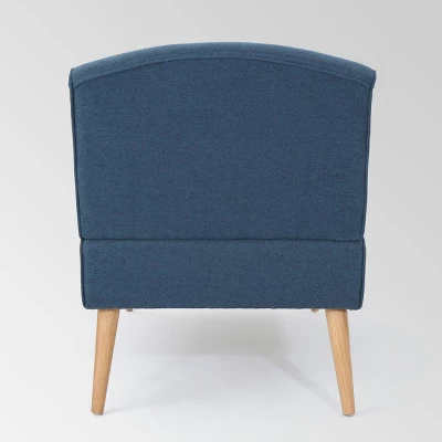 Carisia Mid Century Modern Chaise Lounge Navy Blue - Christopher Knight Home 2 Carisia Mid Century Modern Chaise Lounge Navy Blue - Christopher Knight Home - Image 2