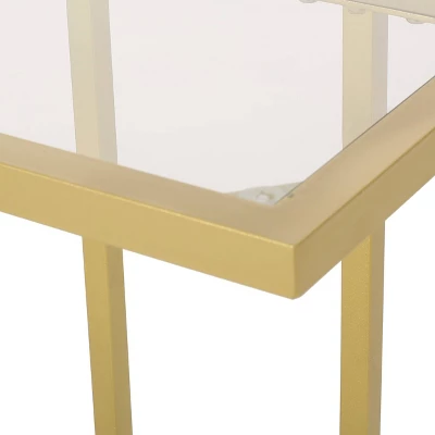 Hickson Modern Glam C Shaped End Table Gold - Christopher Knight Home 7 Hickson Modern Glam C Shaped End Table Gold - Christopher Knight Home - Image 7