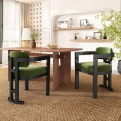 Christopher Knight Home Luna Modern Rubber Wood Upholstered Dining Chair(Set Of 2)