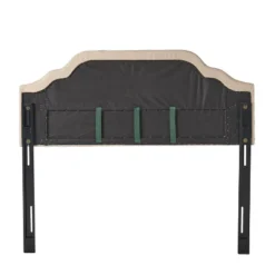 Contemporary Upholstered Headboard With Button Tufted Diamond Stitch & Nailhead Accents, Queen/Full Size Headboard -Christopher Knight Home -Living Furniture GUEST 6fa5e75a d7a7 491e 86d0 0d9e80e3d665