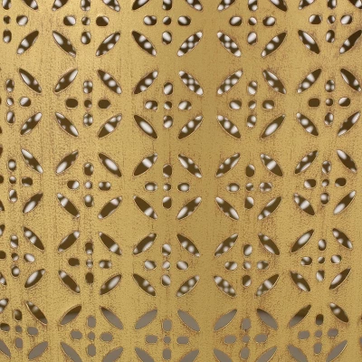 Noxon Boho Lace Cut Iron Coffee Table Gold Brushed Brown - Christopher Knight Home: Pedestal Base, No Assembly Required 5 Noxon Boho Lace Cut Iron Coffee Table Gold Brushed Brown - Christopher Knight Home: Pedestal Base, No Assembly Required - Image 5