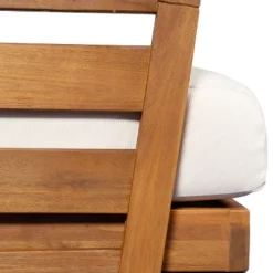 Christopher Knight Home Rugar 4-Seater Patio Mid-Century Modern Acacia Wood V-Shaped Sectional Sofa With Thick Cushions, Teak/Beige -Living Furniture GUEST 719dd71a f698 4a93 8847 0ddda3d287cc