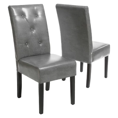 Taylor Bonded Leather Dining Chair Set 2ct - Christopher Knight Home 5 Taylor Bonded Leather Dining Chair Set 2ct - Christopher Knight Home - Image 5