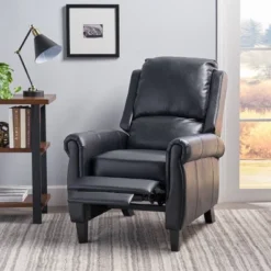 Haddan Faux Leather Recliner Club Chair - Christopher Knight Home -Living Furniture GUEST 75d21fa8 ad8d 49e5 bc5c 9d988ef35be0