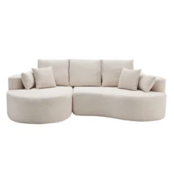 Christopher Knight Home Shamus 106" Modern Cozy Upholstered 4 Seater Curved Sectional Sofa With 7 Pillows -Living Furniture GUEST 763ddae8 3d2c 4b92 bf2b 91c2e59ec10e