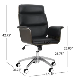 Cannonade Mid Century Modern Swivel Office Chair Black/Gray - Christopher Knight Home 15 Cannonade Mid Century Modern Swivel Office Chair Black/Gray - Christopher Knight Home -Living Furniture GUEST 771ca58f 29b8 460f a11e 742e650a81df