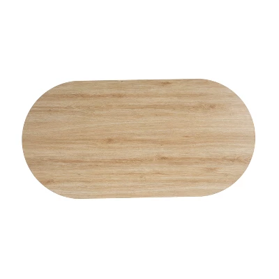 Christopher Knight Home Arizona Oval Wood Coffee Table With Half-Cover Accordion Door And Storage 7 Christopher Knight Home Arizona Oval Wood Coffee Table With Half-Cover Accordion Door And Storage - Image 7