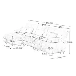 Christopher Knight Home Yale Modular Chenille Upholstery 133.8" Sectional Sofa 11 Christopher Knight Home Yale Modular Chenille Upholstery 133.8" Sectional Sofa -Living Furniture GUEST 77a97694 0e06 4952 b684 a524cb44c2da