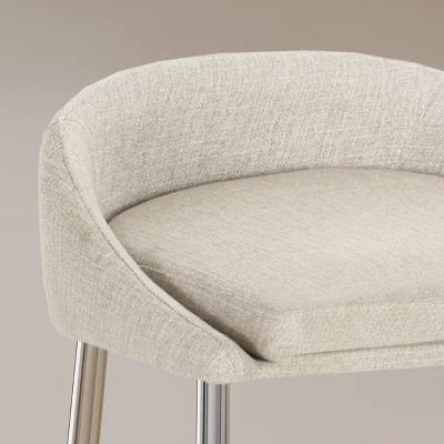 Set Of 2 Bandini Modern Upholstered Counter Height Barstools - Christopher Knight Home 3 Set Of 2 Bandini Modern Upholstered Counter Height Barstools - Christopher Knight Home - Image 3