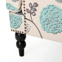 Harrison Tufted Club Chair - White/Blue - Christopher Knight Home -Living Furniture GUEST 78514c71 281a 4eca b26d 6c5570fd14e0