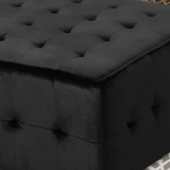 Judson Glam Tufted Velvet Ottoman Black - Christopher Knight Home 5 Judson Glam Tufted Velvet Ottoman Black - Christopher Knight Home -Living Furniture GUEST 78725550 fa05 46ce b460 2f593e40ea00