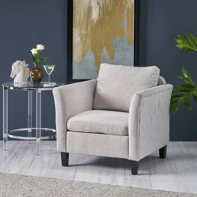 Clostermen Traditional Club Chair Light Gray - Christopher Knight Home 1 Clostermen Traditional Club Chair Light Gray - Christopher Knight Home