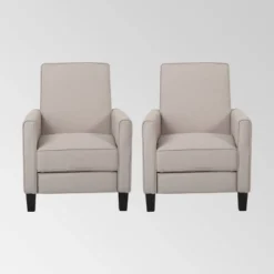 Set Of 2 Darvis Contemporary Recliners - Christopher Knight Home -Living Furniture GUEST 78b018ac 4fa3 427d 935d 5a326a3b2dc1